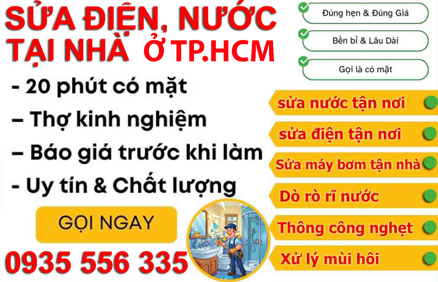 Dịch vụ sửa chữa điện nước tại nhà Cần Thơ – Nhanh chóng, Uy tín, Giá rẻ